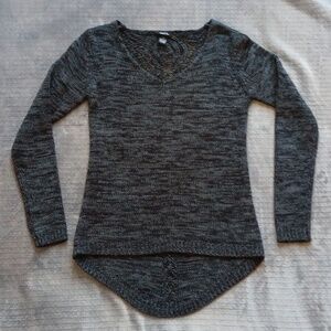 Web Knit Back Sweater By Rue 21 Women's Size Small, Gray Fall Winter Knitted Top